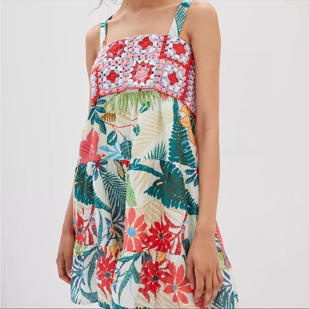 Farm Rio Crochet Mini Dress Small Brand New With Tag